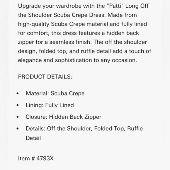 XSCAPR PATTI LONG OFF THE SHOULDER SCUBA CREPE GOWN DRESS BLUSH 10 NEW - Picture 5 of 8